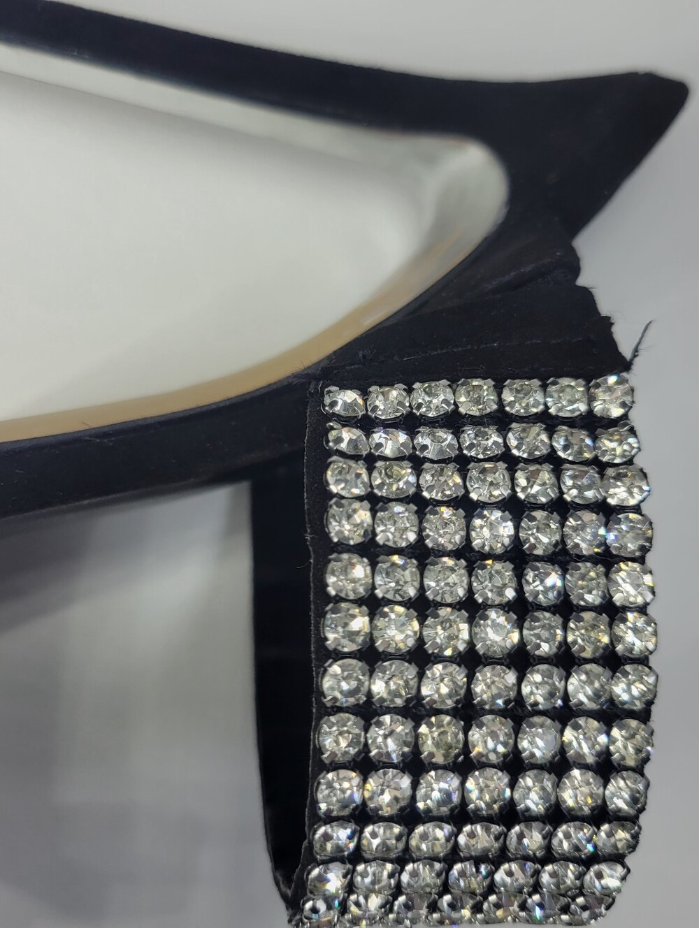 Sparkly Rhinestone Black Stiletto J Lo Heels Sz 8 Sexy Bling - Picture 3 of 13